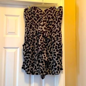 Express Black and Cream Animal Print Women’s Shorts